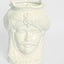 Sicilian King Moro Head Ceramic Vase White Small