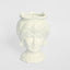 Sicilian Queen Moro Head Ceramic Vase White Small