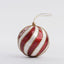 Swirl Hand Painted Capiz Bauble Red