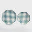 Blue Check Capiz Tray Lge
