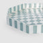 Blue Check Capiz Cake Stand Sml