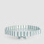 Blue Check Capiz Cake Stand Lge