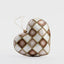 Checker Capiz Heart Decoration Brown Med