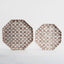 Brown Check Capiz Tray Lge