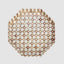 Brown Check Capiz Cake Stand Lge
