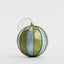 Stripe Handpainted Capiz Bauble Blue & Green (Set of 12)