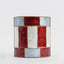 Checker Capiz Stripe Drum Red & Blue