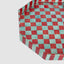 Checker Cake Stand Red & Green Small