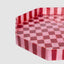 Checker Cake Stand Red & Pink Small
