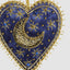 Celestial Moon Velvet Heart Decoration