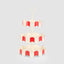 3 Tier Stand Red & White