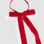 Velvet Tie On Bow Red - Set of 8 pcs