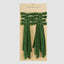 Velvet Tie On Bow Green - Set of 8 pcs