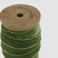 Velvet Ribbon Roll w. Gold Trim Olive Green 20mm x 10m