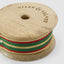 Designer Grosgrain Stripe Green, Gold & Red 25 mm x 10m