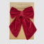 Velvet Clip On Bow Large Red