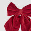 Velvet Clip On Bow Large Red