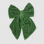 Velvet Clip On Bow Large Green