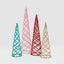 Swirling Tinsel Cone Tree Gold