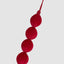 Scarlet Velvet Bauble Garland Red