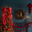 Scarlet Velvet Bauble Garland Red