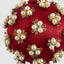 Scarlet Silk Pearl Cluster Bauble