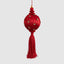 Silk Tassel Sequin Bauble Decoration Red (Set of 4)
