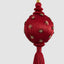 Silk Tassel Sequin Bauble Decoration Red (Set of 4)