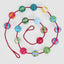Rainbow Silk Bauble Garland Multicolour