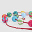 Rainbow Silk Bauble Garland Multicolour