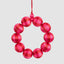 Bauble Wreath Small Fuchsia & Red