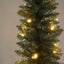 Silver Green Light Up Slim Pencil Tree 150cm with 100 LED with Foot Pedal