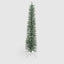 Silver Green Light Up Slim Pencil Tree 210cm with 200 LED with Foot Pedal