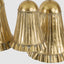 Golden Pleated Bells Set of 3