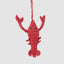 Handmade Crochet Lobster Decoration Red
