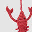Handmade Crochet Lobster Decoration Red