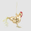 Vintage Gold Spotty Hen Decoration