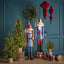 Antique Nutcracker w. Star Staff Blue & Red