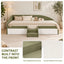 Artiss King Single Upholstered Daybed Sofa Bed with Centre Stairs, Olive