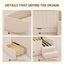 Artiss King Single Upholstered Daybed with Stairs & Storage Drawers, Beige