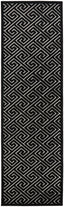 York Alice Black & Gold Runner Rug.