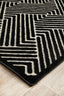 York Cindy Black & Gold Runner Rug.