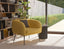 Amour Lounge Chair - Tuscan Yellow - Brushed Matt Gold Legs