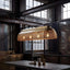 Riva Ceiling Pendant Extra Long Antique Brass