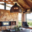 Riva Ceiling Pendant Extra Large Matt Black and Gold