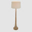 Lancia Large Base Only - Light Natural - Turned Wood Slender Floor Lamp Base Only
