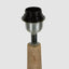 Lancia Large Base Only - Light Natural - Turned Wood Slender Floor Lamp Base Only