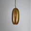 Anaconda Perforated Tall Oblong Pendant Light Brass