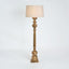 Rook Large Base Only - Natural - Turned Wood Pillar Floor Lamp Base Only