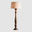 Candela Large Base Only - Dark Natural - Turned Wood Candlestick Floor Lamp Base Only